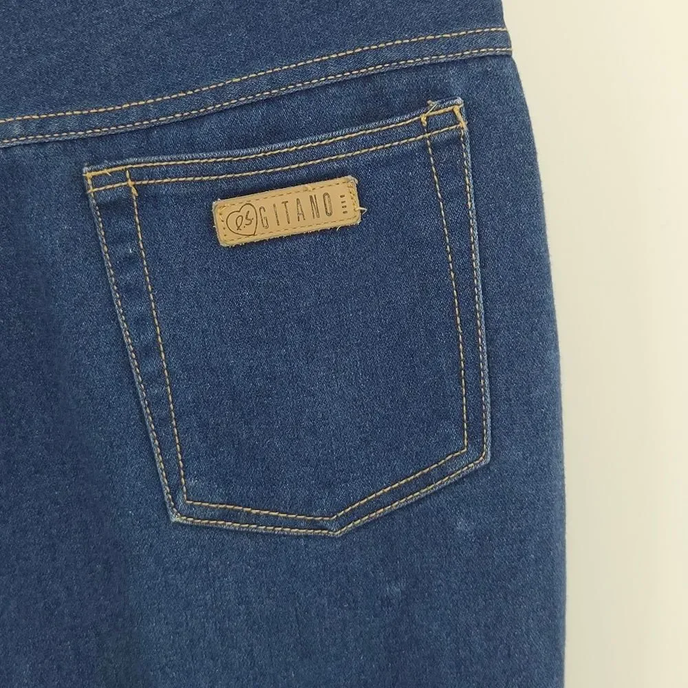 Vintage Gitano Mom Jeans Womens 18 Blue Denim High Rise Tapered Leg 80s Retro